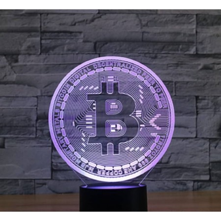 BITCOIN 3D LED нощна лампа креативна трапезарна маса нощна лампа романтична декорация за дома подходящ за Коледа,Великден,Свети Валентин за подарък за рожден ден BITCOIN 3D LED нощна лампа креативна трапезарна маса нощна лампа романтична декорация за дома подходящ за Коледа,Великден,Свети Валентин за подарък за рожден ден
